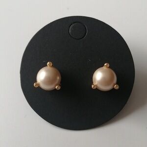 Kate Spade New York Rise and Shine Faux Pearl Studs Goldtone Blush